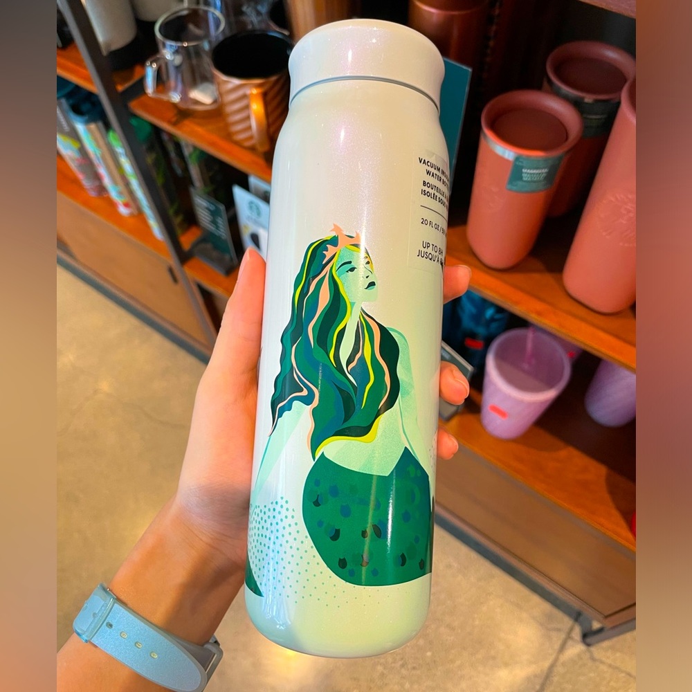 💚NEW🖤Starbucks 2024 Anniversary Mint Siren Mermaid Core SS Bottle Tumbler